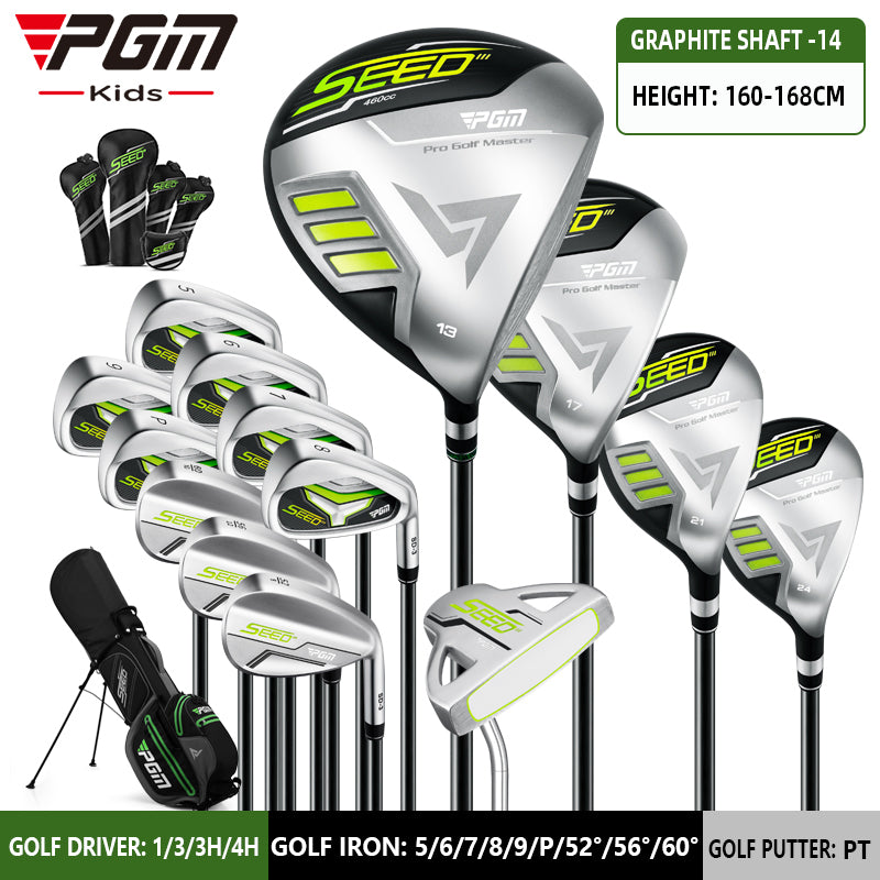 パーツ rin&corl golfshop PGM JRTG013 14pcs titanium alloy kids golf clubs sets carbon
