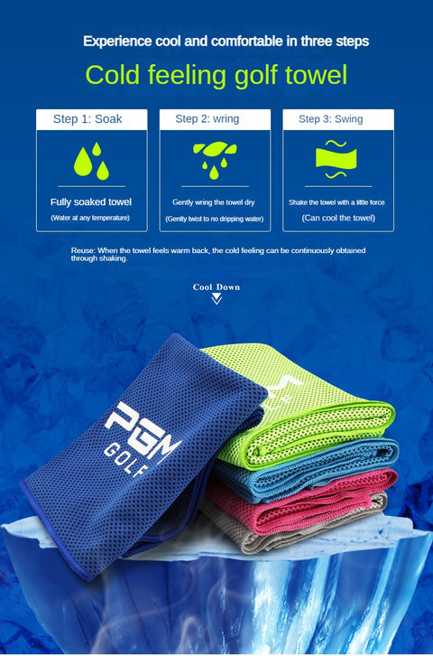 PGM Microfiber Sport Towel Rapid Cooling Ice Face Golf Towel Quick-Dry Beach Towels Summer Enduring Instant Chill Towels