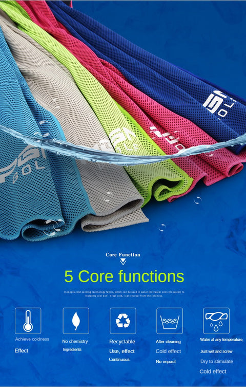 PGM Microfiber Sport Towel Rapid Cooling Ice Face Golf Towel Quick-Dry Beach Towels Summer Enduring Instant Chill Towels