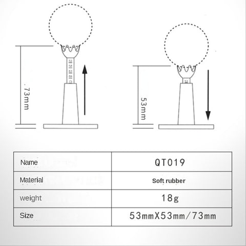 PGM Pack 2 Pcs Golf Tees Adjustable Height 53mm To 73mm Golf Range Tee Low Resistance Swing Soft Plastic Practice Mat Tee Boxed