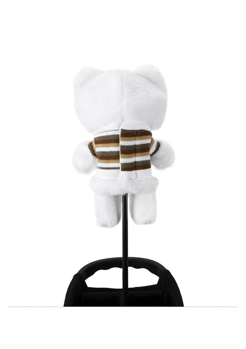 Cartoon Golf Club Head Cover Wooden Stick Protective Cover Cartoon Doll Magnetic Closure Inside Outside Fluff Club Cap