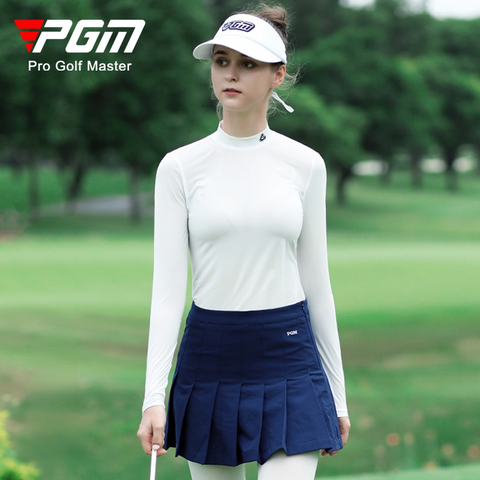 PGM Golf Women's Ice Silk Sunscreen Shirts Quick-drying and Breathable Ladies Clothes Golf Wear for Women