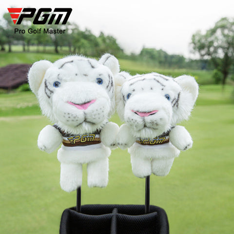 Cartoon Golf Club Head Cover Wooden Stick Protective Cover Cartoon Doll Magnetic Closure Inside Outside Fluff Club Cap