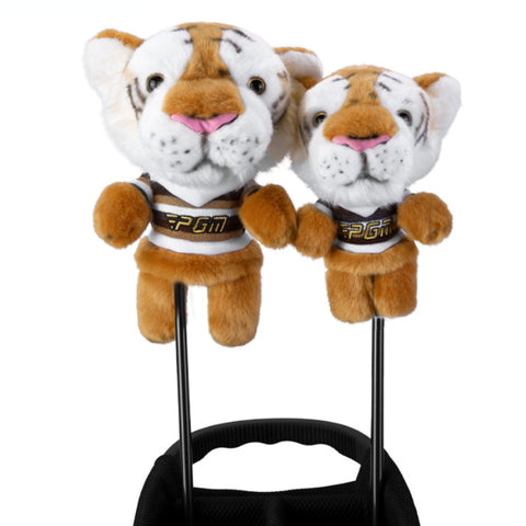 Cartoon Golf Club Head Cover Wooden Stick Protective Cover Cartoon Doll Magnetic Closure Inside Outside Fluff Club Cap