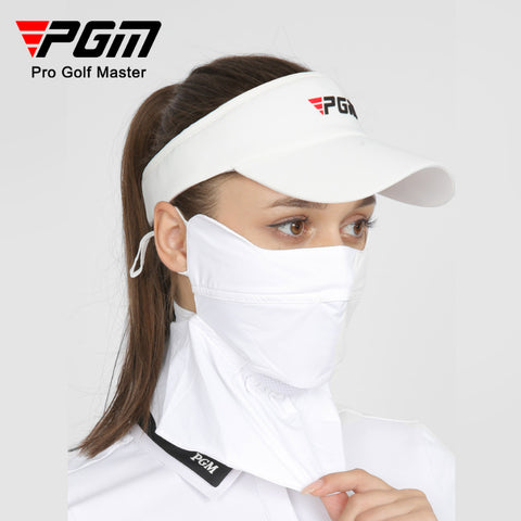 PGM Golf Women Sun Mask Ladies Sunscreen Breathable Outdoor Mask White