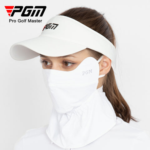 PGM Golf Women Sun Mask Ladies Sunscreen Breathable Outdoor Mask White