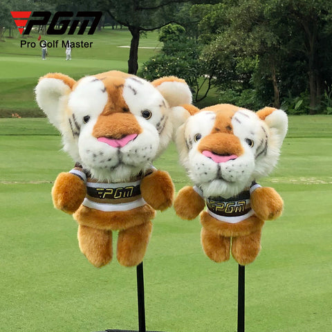 Cartoon Golf Club Head Cover Wooden Stick Protective Cover Cartoon Doll Magnetic Closure Inside Outside Fluff Club Cap