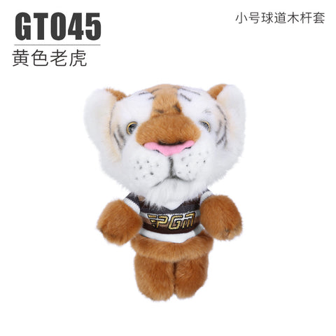 Cartoon Golf Club Head Cover Wooden Stick Protective Cover Cartoon Doll Magnetic Closure Inside Outside Fluff Club Cap