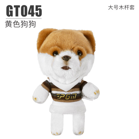 Cartoon Golf Club Head Cover Wooden Stick Protective Cover Cartoon Doll Magnetic Closure Inside Outside Fluff Club Cap