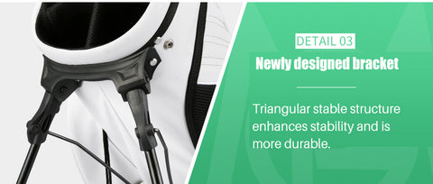 Portable Golf Bag with Stand, Korean Rivet Design, Personalized Transparent Ball Cap, Lightweight Golf Club Bag
