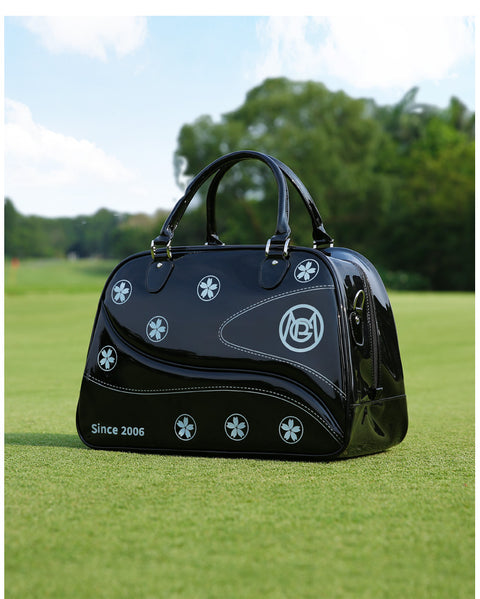 Women's Golf Apparel Bag, Colorful Lightweight Travel Tote Handbag with Separate Shoe Compartment