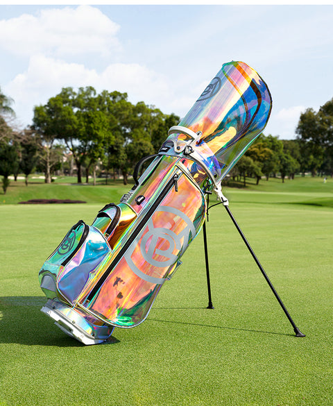 Lightweight Portable Golf Bag with Stand, Colorful Transparent Golf Club Bag