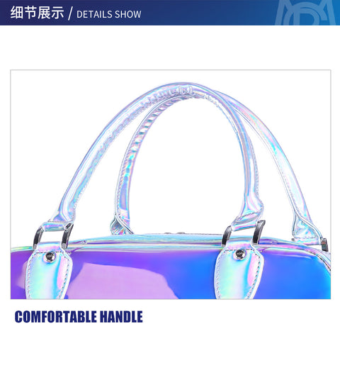 Women's Golf Apparel Bag, Colorful Lightweight Travel Tote Handbag with Separate Shoe Compartment