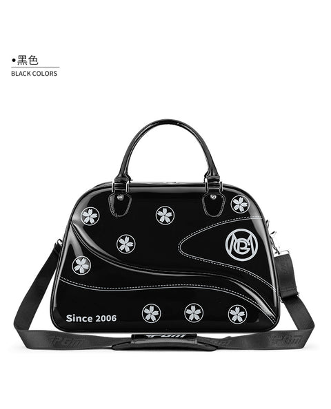 Women's Golf Apparel Bag, Colorful Lightweight Travel Tote Handbag with Separate Shoe Compartment