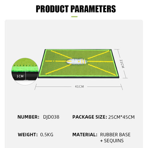 golf batting mat bead piece hitting trajectory beginner training trace detection mat swing practice