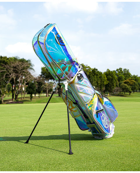 Lightweight Portable Golf Bag with Stand, Colorful Transparent Golf Club Bag
