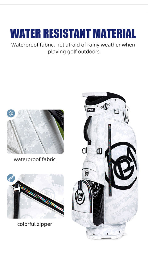 Portable Golf Bag with Stand, High-end Waterproof Fabric, Stylish Camouflage Golf Club Bag