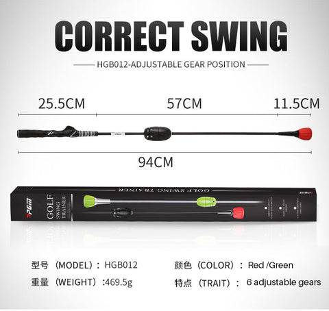 New Design Golf Swing Trainer Wholesale Golf Practice Club Golf Training Aids Force Adjustable（Red Hand)