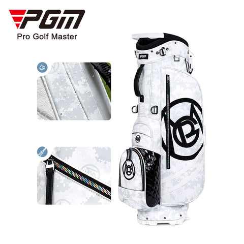 Portable Golf Bag with Stand, High-end Waterproof Fabric, Stylish Camouflage Golf Club Bag