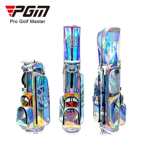 Lightweight Portable Golf Bag with Stand, Colorful Transparent Golf Club Bag