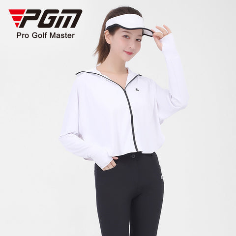 Golf Sun Protection Clothes, Lightweight Summer Face Mask Shield, Sunshade Sports Shawl with UPF40+ Zippered Jacket