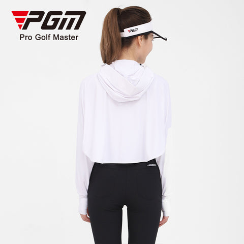 Golf Sun Protection Clothes, Lightweight Summer Face Mask Shield, Sunshade Sports Shawl with UPF40+ Zippered Jacket
