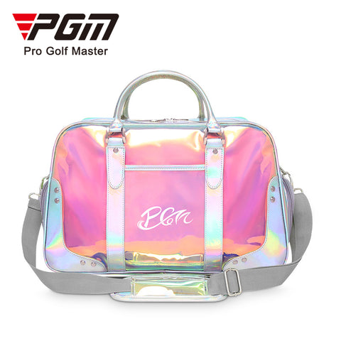 Ladies' Golf Garment Bag, Laser Colorful Clothes Bag with Independent Shoe Pocket, Lightweight Handheld Bag