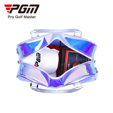 Women's Golf Apparel Bag, Colorful Lightweight Travel Tote Handbag with Separate Shoe Compartment